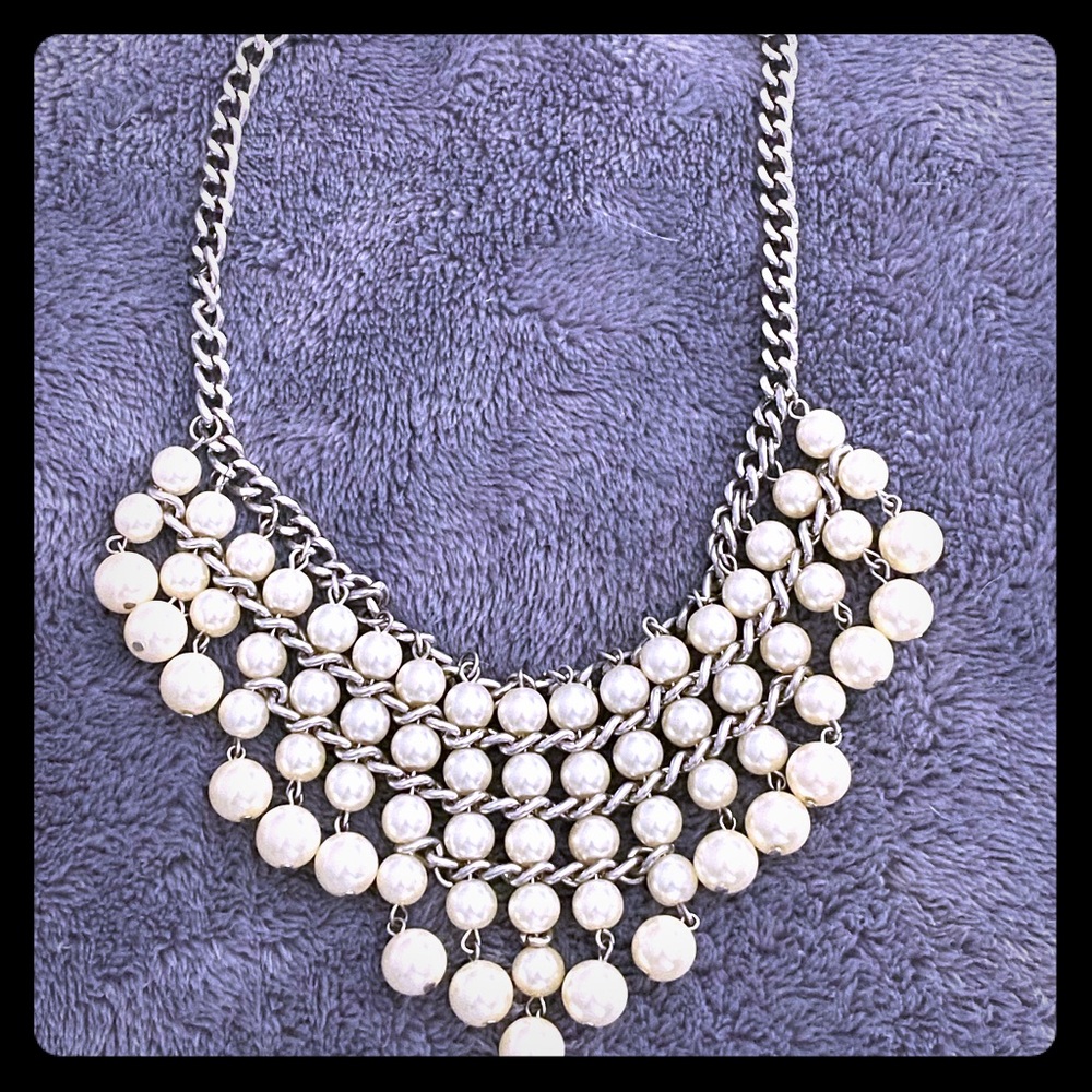 Faux pearl necklace